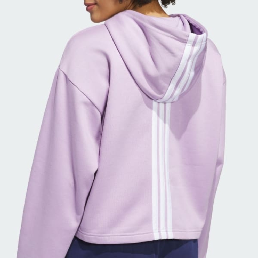 NWT WOMENS ADIDAS FLEECE 3STRIPE HOODIE